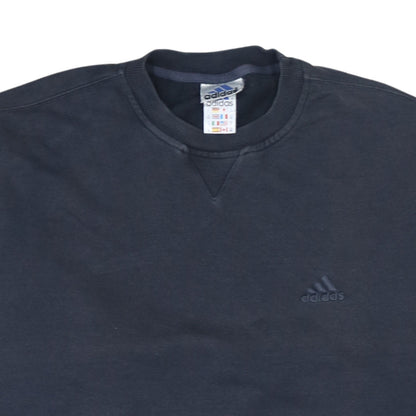 Adidas Men's Blue Crew Neck Pullover Sweatshirt Size L