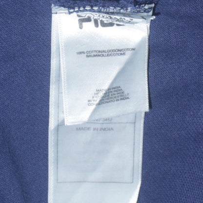 FILA Men's Blue Short Sleeve Cotton Polo Shirt XS