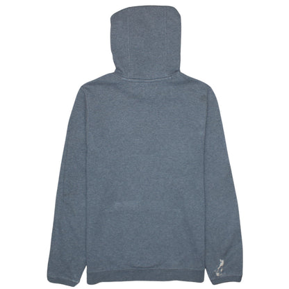 Nike Men's Grey Pullover Hoodie Small Logo Graphic Cotton Blend
