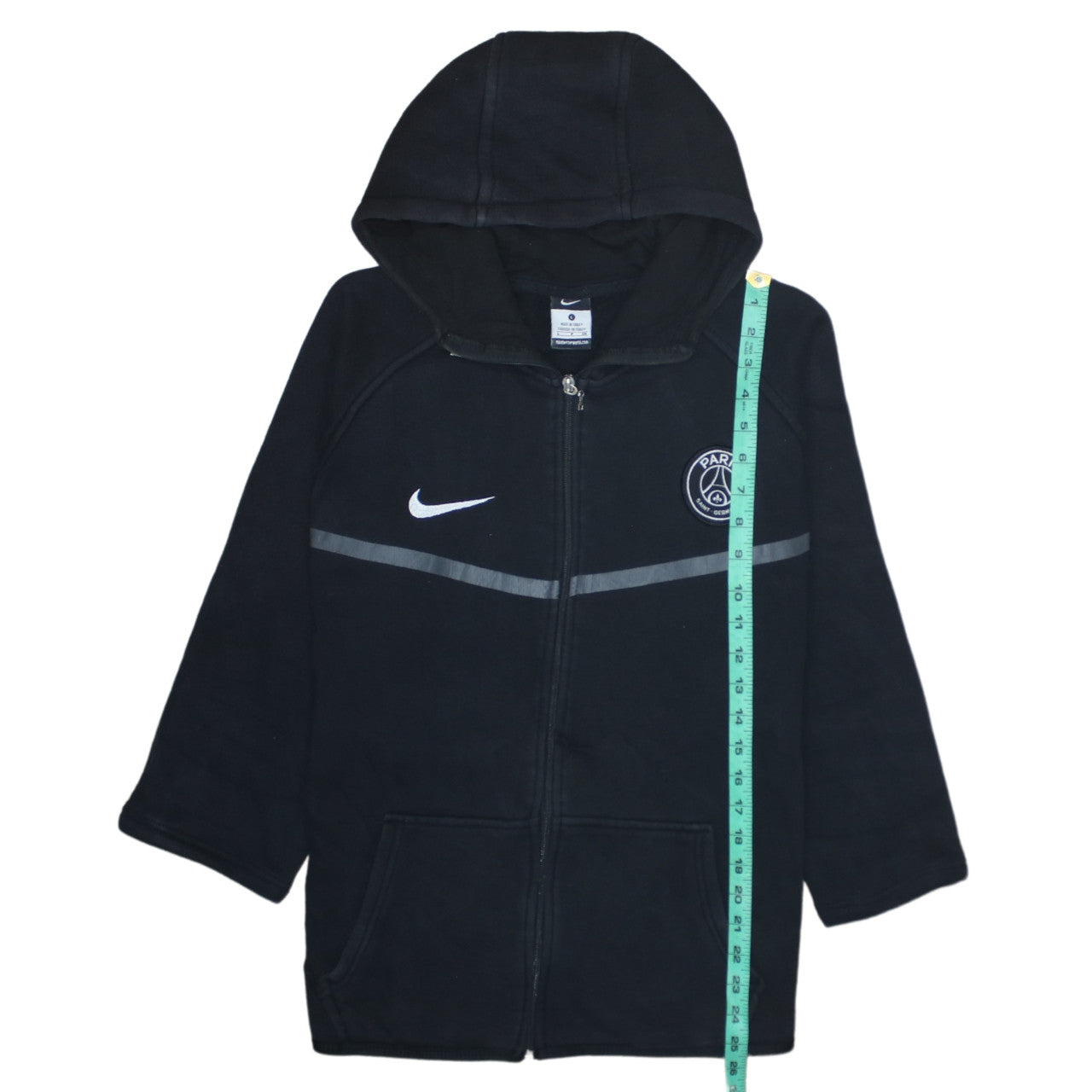 Nike Paris Saint-Germain Black Men's L Full Zip Hoodie Fleece