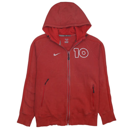 Nike Men's Red Full Zip Hoodie Athletic Dept Medium