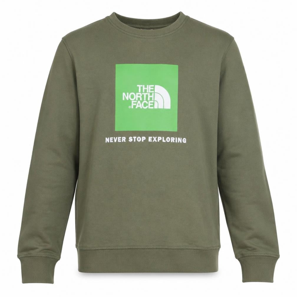 The North Face Boys Green XL Crew Neck Pullover Sweatshirt