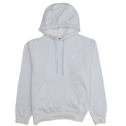 Nike Men's White Pullover Hoodie M Regular Fit Fleece Sweatshirt