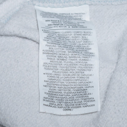 Nike Men's White Pullover Hoodie M Regular Fit Fleece Sweatshirt