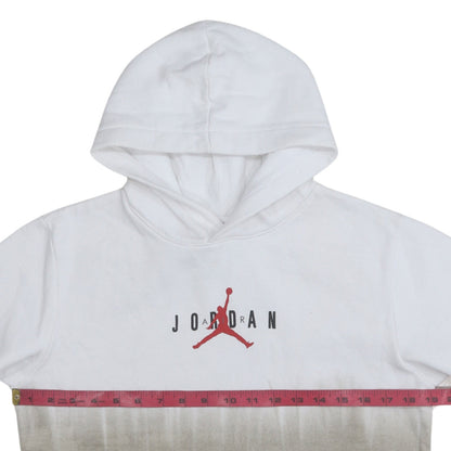 Jordan Boys White Grey Ombre Pullover Hoodie XL 13-15 Years