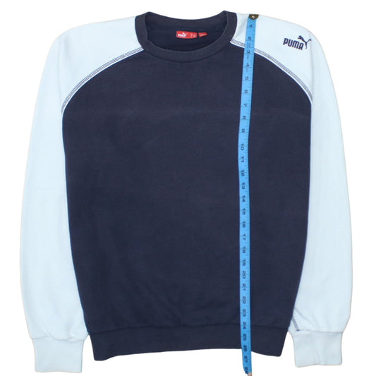 Puma Mens Blue Crew Neck Pullover Sweatshirt Size L
