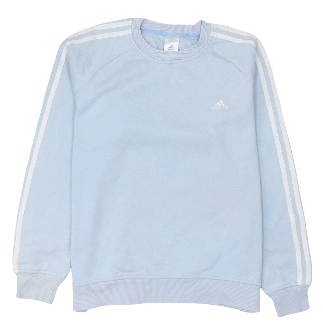 Adidas Women Light Blue Crew Neck Pullover Sweatshirt Size 12