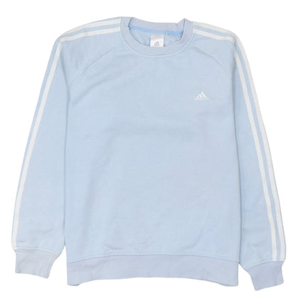 Adidas Women Light Blue Crew Neck Pullover Sweatshirt Size 12