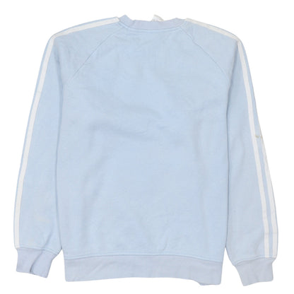 Adidas Women Light Blue Crew Neck Pullover Sweatshirt Size 12