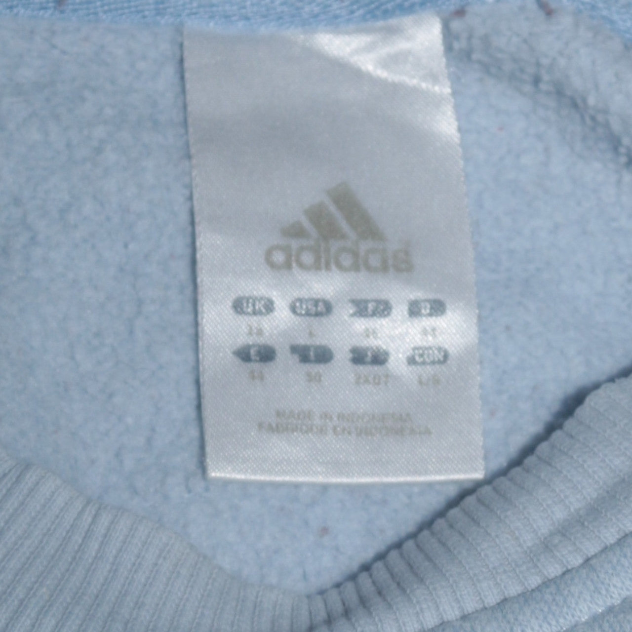 Adidas Women Light Blue Crew Neck Pullover Sweatshirt Size 12