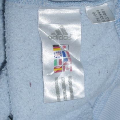Adidas Women Light Blue Crew Neck Pullover Sweatshirt Size 12