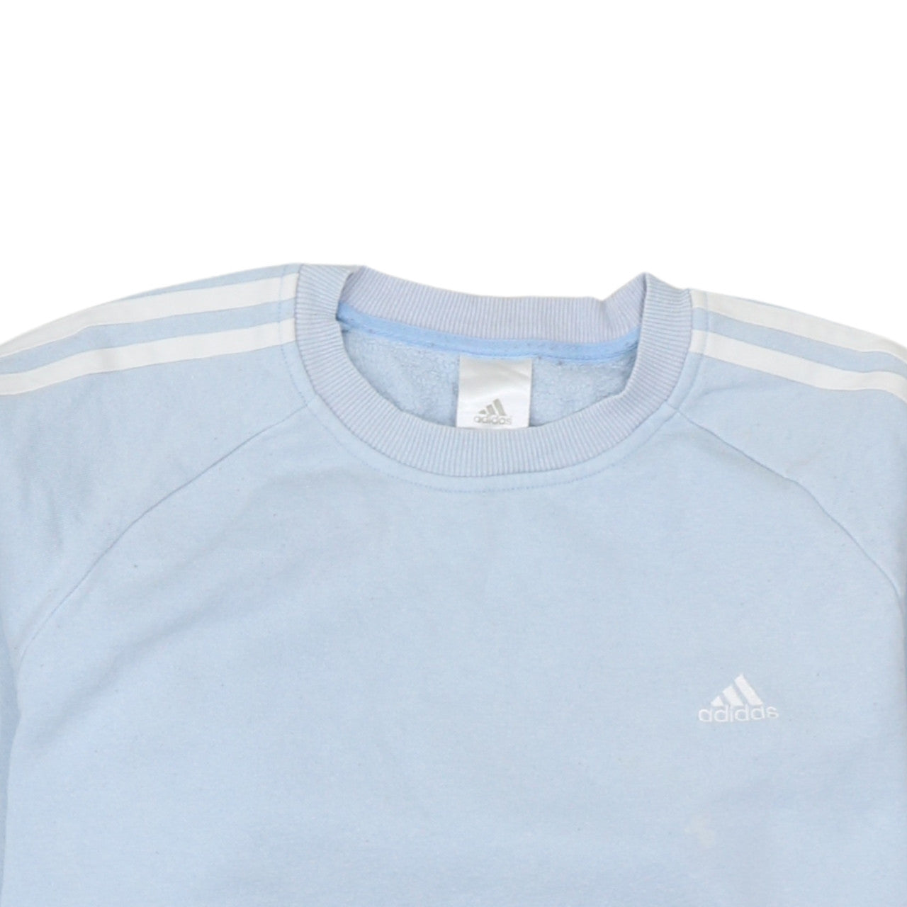 Adidas Women Light Blue Crew Neck Pullover Sweatshirt Size 12