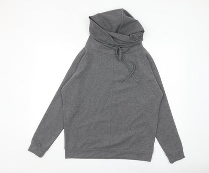 Manuka Women Grey UK 12 Pullover Hooded Sweatshirt with Drawstring