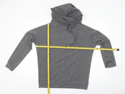 Manuka Women Grey UK 12 Pullover Hooded Sweatshirt with Drawstring