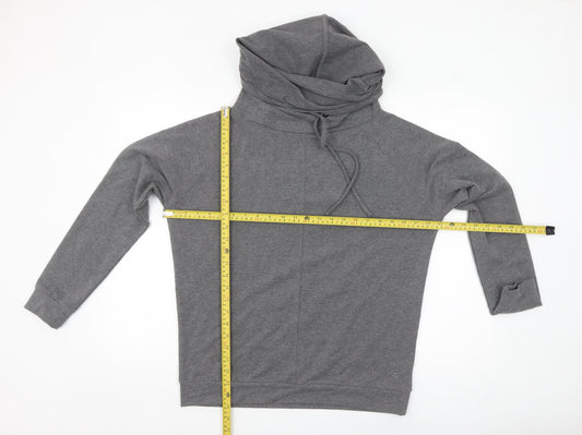 Manuka Women Grey UK 12 Pullover Hooded Sweatshirt with Drawstring