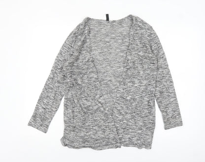 H&M Divided Women's Grey Knit Long Sleeve Open Cardigan Size M