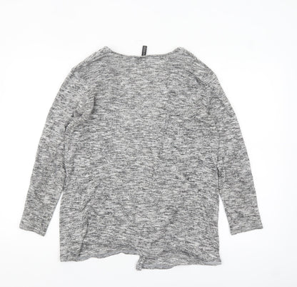 H&M Divided Women's Grey Knit Long Sleeve Open Cardigan Size M