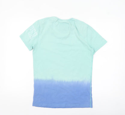 Superdry Men's Blue Tie Dye Athletic 07 Graphic T-Shirt Size S