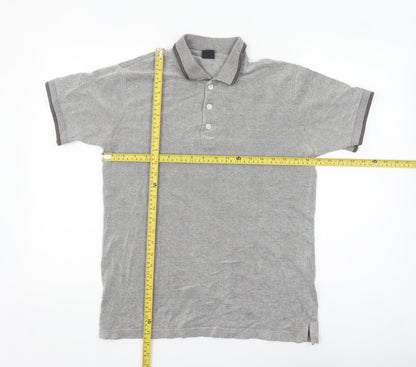 Cotton Traders Men's Grey Short Sleeve Polo Shirt Size S 100% Cotton