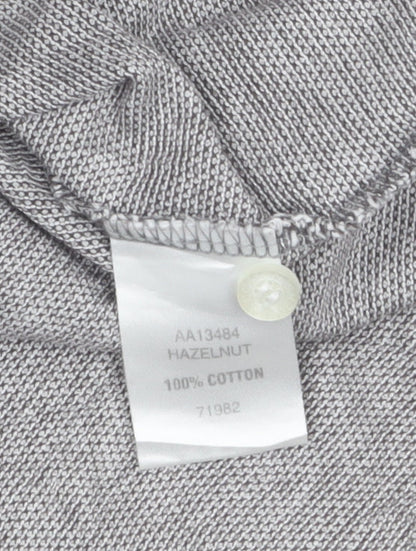 Cotton Traders Men's Grey Short Sleeve Polo Shirt Size S 100% Cotton
