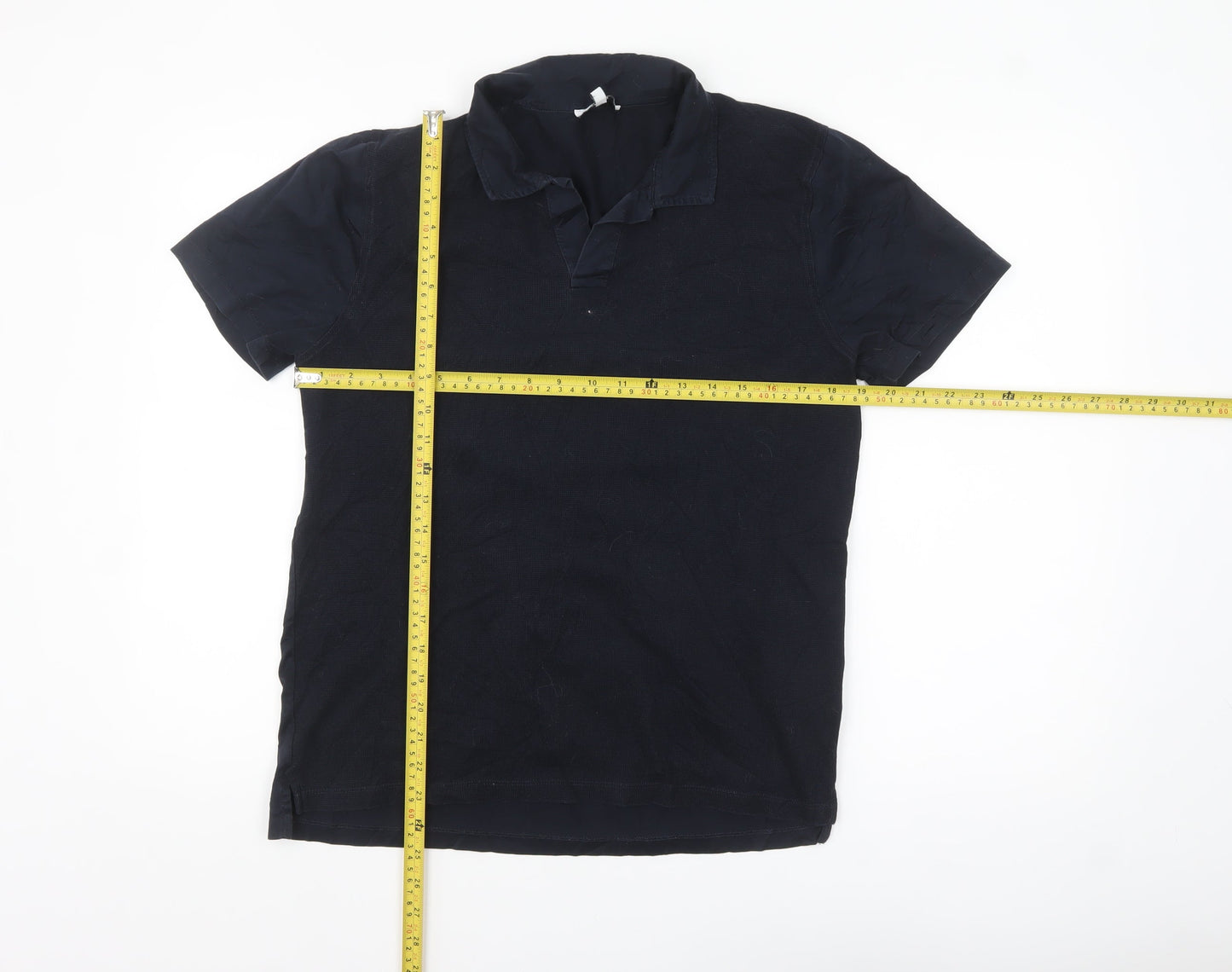 Reiss Men's Blue Egyptian Cotton Polo Shirt Size M Short Sleeve