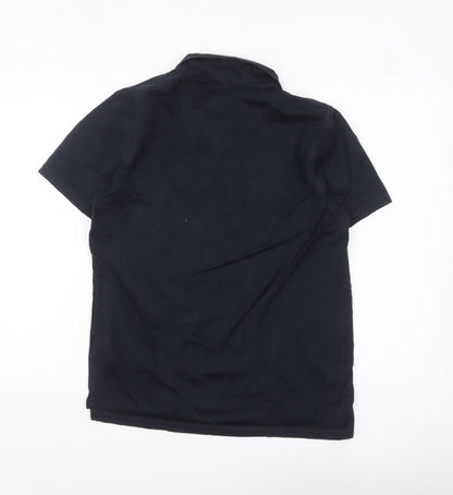 Reiss Men's Blue Egyptian Cotton Polo Shirt Size M Short Sleeve