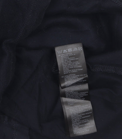 Reiss Men's Blue Egyptian Cotton Polo Shirt Size M Short Sleeve