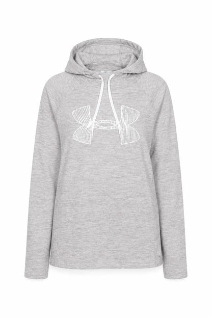 Under Armour Women's Grey XS HeatGear Hooded Long Sleeve Top