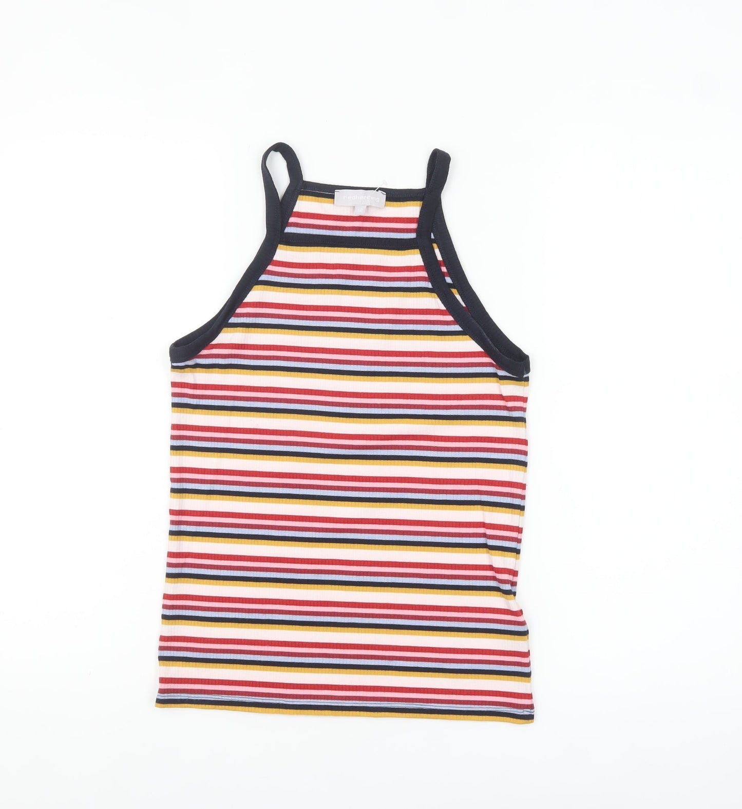 Red Herring Women Multicoloured Striped Halter Tank Top Size 12