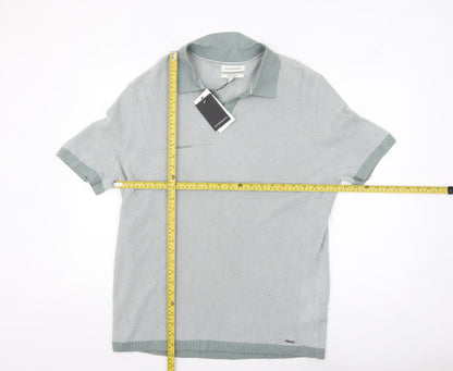 Marks and Spencer Autograph Men’s Green XL Cotton Modal Polo Shirt