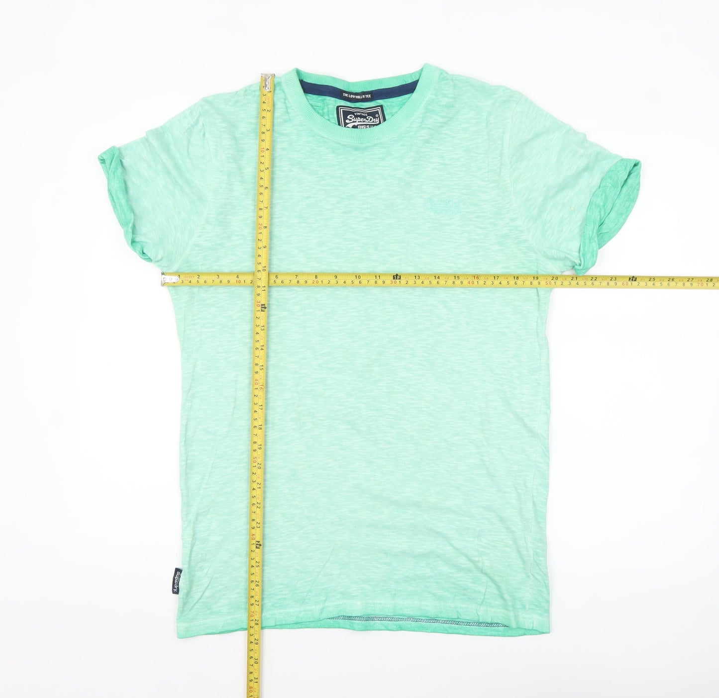 Superdry Men’s Green Vintage Crew Neck Cotton T-Shirt Size M