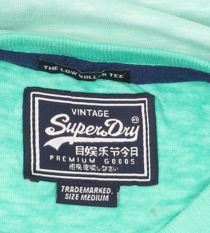 Superdry Men’s Green Vintage Crew Neck Cotton T-Shirt Size M