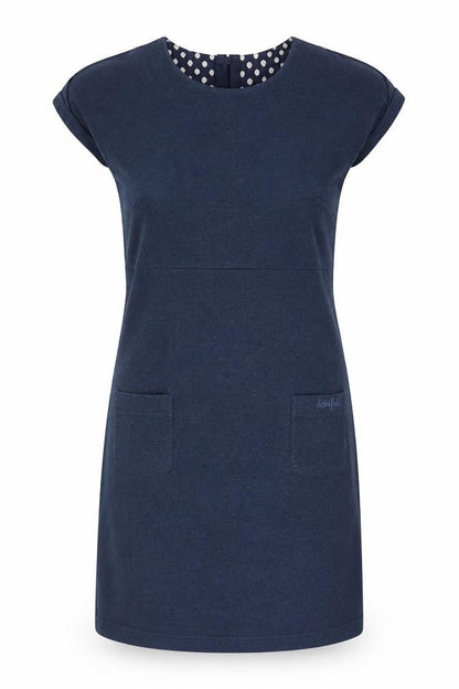 Weird Fish Women's Blue Jersey Shift Dress Size 10 Casual