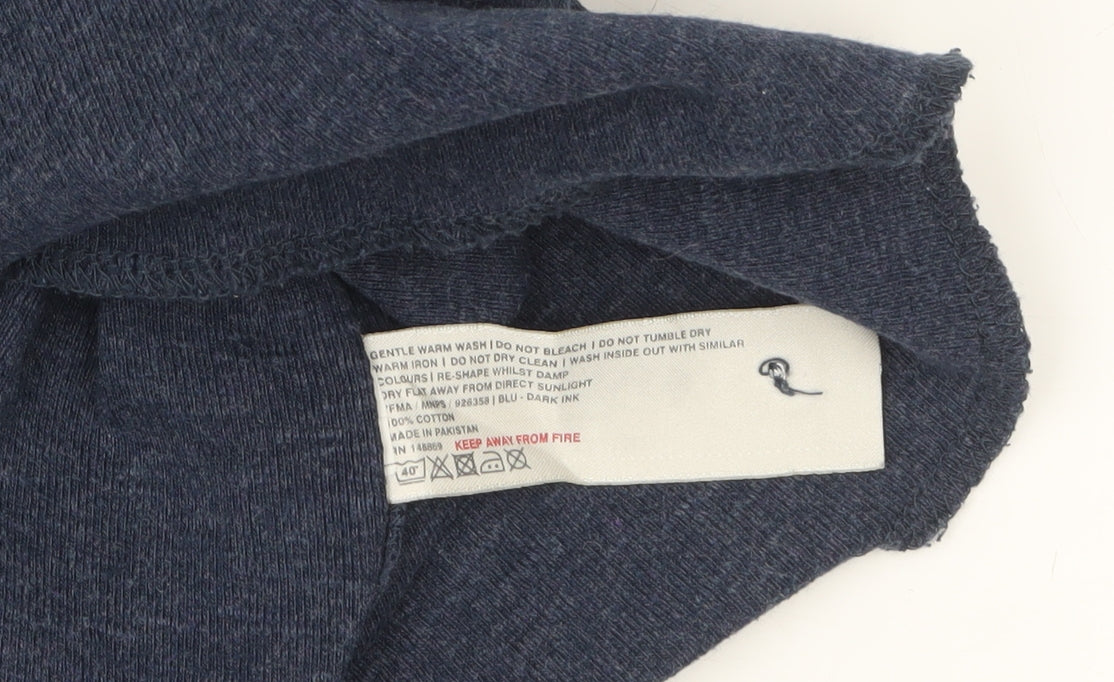 Fat Face Men's Blue Long Sleeve Henley Loungewear Top XL Cotton