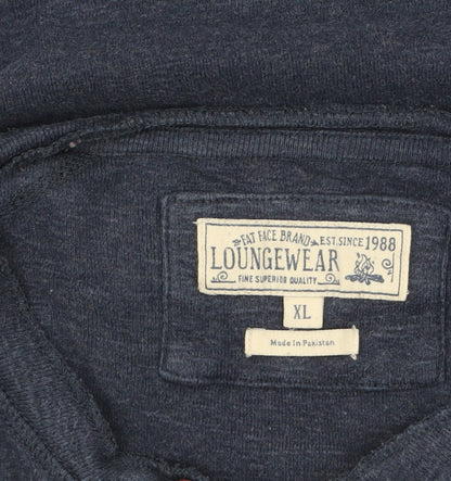 Fat Face Men's Blue Long Sleeve Henley Loungewear Top XL Cotton