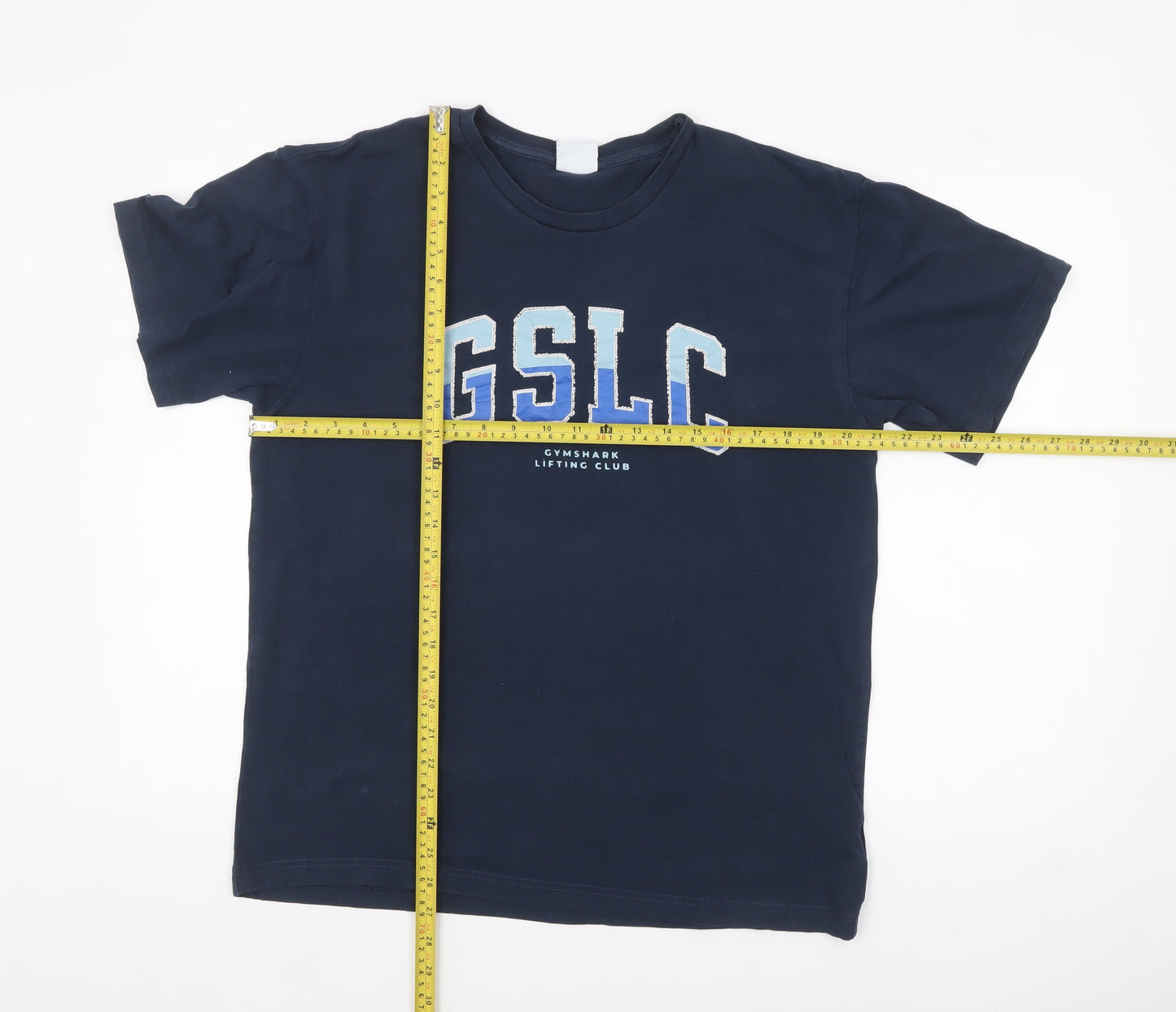 Gymshark Men’s Blue GSLC Graphic Cotton T-Shirt Size S