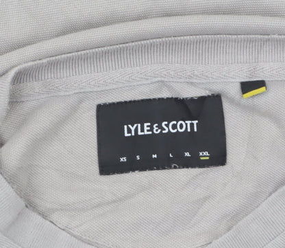Lyle & Scott Men's Grey 2XL Henley Polo Shirt 100% Cotton