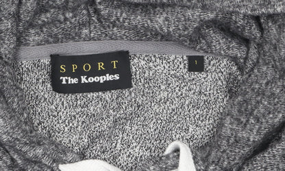 The Kooples Sport Womens Grey Lace Trim Hoodie Size S Viscose Blend