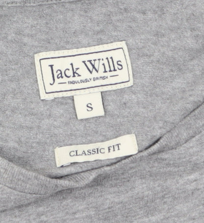 Jack Wills Men's Grey Classic Fit Logo T-Shirt Size S