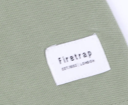 Firetrap Men's Green Cotton Short Sleeve Polo Shirt Size M