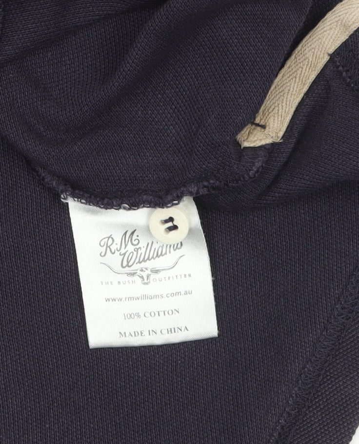 R.M. Williams Men Navy Blue Cotton Regular Fit Polo Shirt Size M