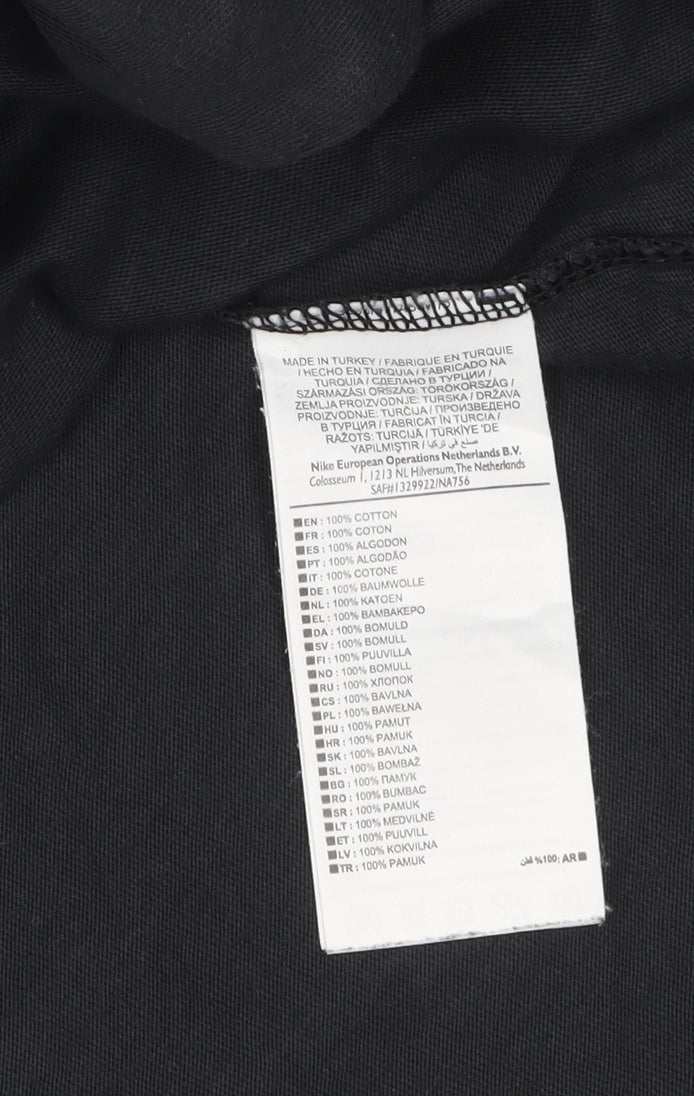 Nike Men's Black Long Sleeve Regular Fit Cotton Top M