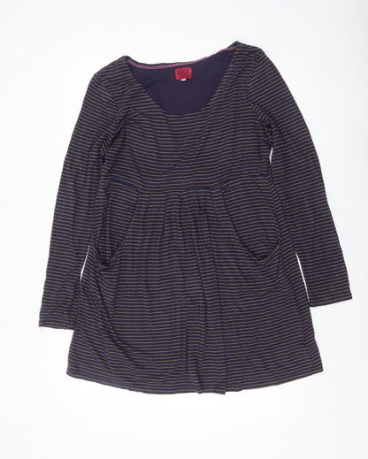 Joules Women’s Navy Stripe Long Sleeve Skater Dress Size 16