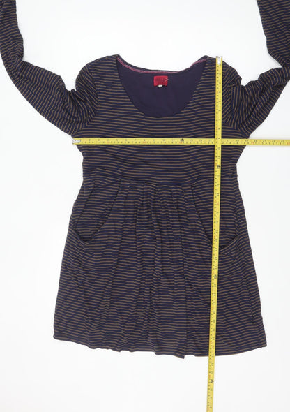 Joules Women’s Navy Stripe Long Sleeve Skater Dress Size 16