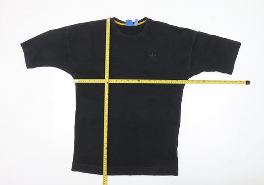 Adidas Men's Black Regular Fit Crew Neck Cotton T-Shirt M