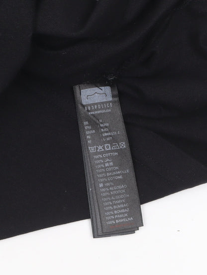 883 Police Mens Black Colourblock Crew Neck Cotton T-Shirt Size M