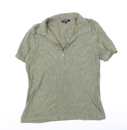 Maine New England Womens Green Polo Shirt Size 16 Cotton Blend