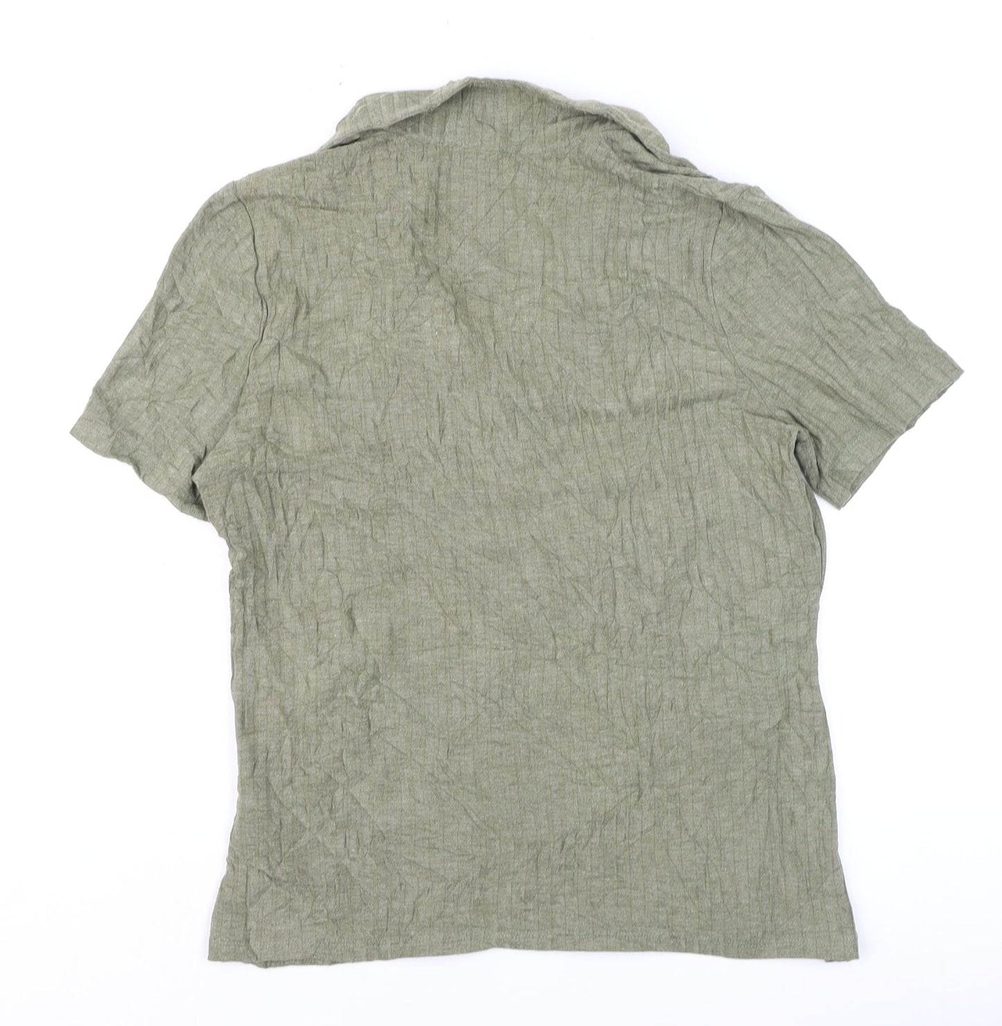 Maine New England Womens Green Polo Shirt Size 16 Cotton Blend