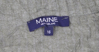 Maine New England Womens Green Polo Shirt Size 16 Cotton Blend