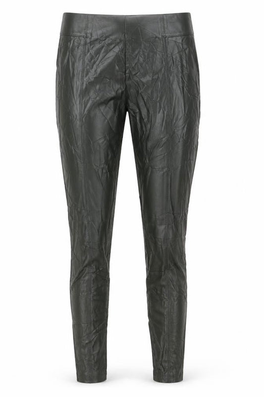 Marks & Spencer Women's Green Faux Leather Ankle Leggings Size 10 Long